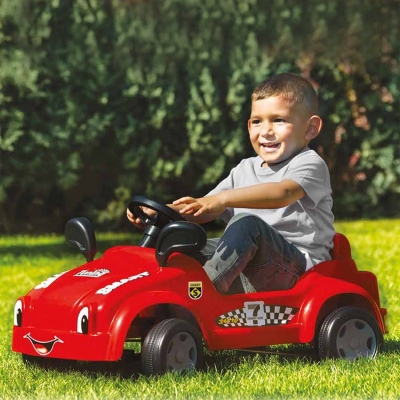 Masina cu pedale, rosu Dolu