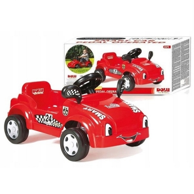 Masina cu pedale, rosu Dolu
