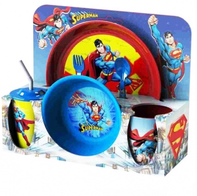 Set vesela cu tacamuri Superman