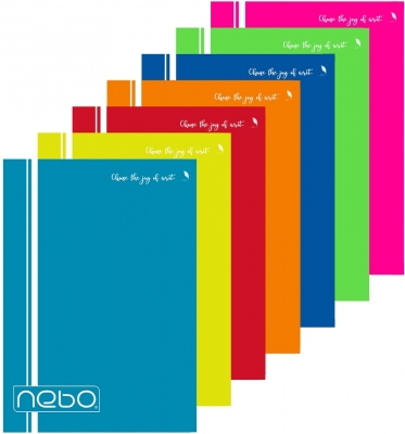 Caiet matematica, A4, 60 file, coperta PP, diverse culori, Nebo