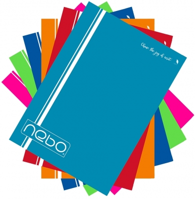 Caiet matematica, A4, 60 file, coperta PP, diverse culori, Nebo