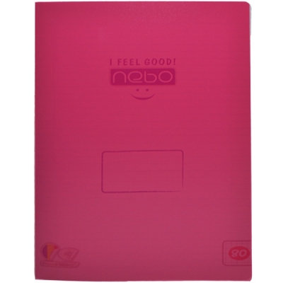 Caiet dictando, A4, 80 file, coperta PP, diverse culori, Nebo