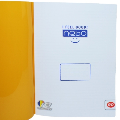 Caiet dictando, A4, 80 file, coperta PP, diverse culori, Nebo