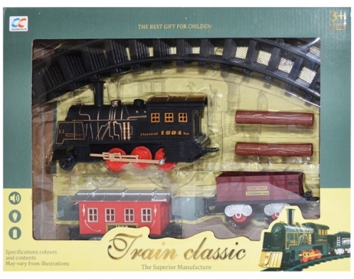 Set de joaca clasic Trenulet cu baterii, in cutie 