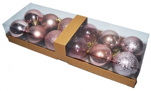 Globuri pentru pomul de Craciun, color, 6 cm, 12 buc/set