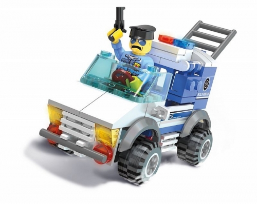 Joc constructie, My Police, Jeep politie, 101 piese Blocki