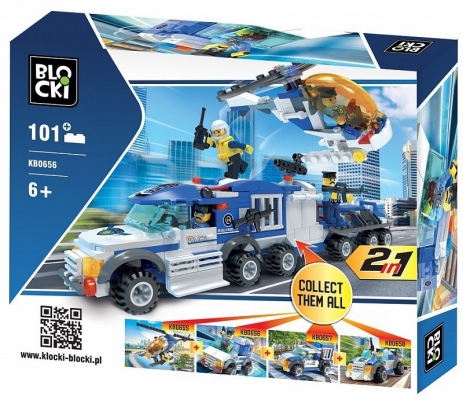 Joc constructie, My Police, Jeep politie, 101 piese Blocki