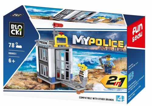 Joc constructie, My Police, Inchisoare, 78 piese Blocki