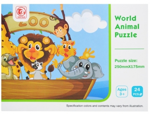 Puzzle 24 piese, model Animale salbatice 