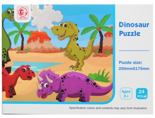Puzzle 24 piese, model Dinozauri 