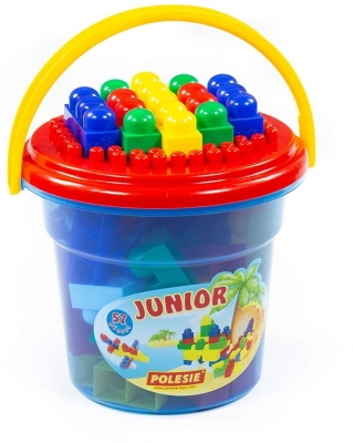 Cuburi constructii Junior , 57 piese/galetusa, Polesie 