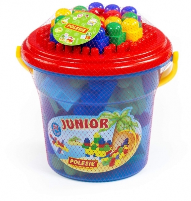 Cuburi constructii Junior , 57 piese/galetusa, Polesie 