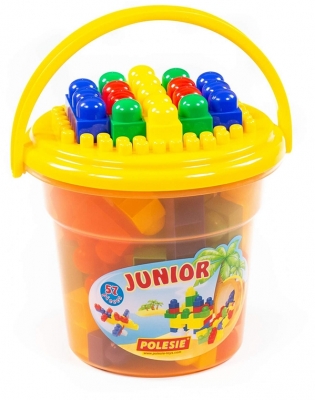 Cuburi constructii Junior , 57 piese/galetusa, Polesie 