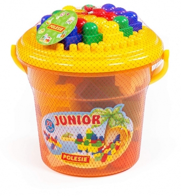 Cuburi constructii Junior , 57 piese/galetusa, Polesie 
