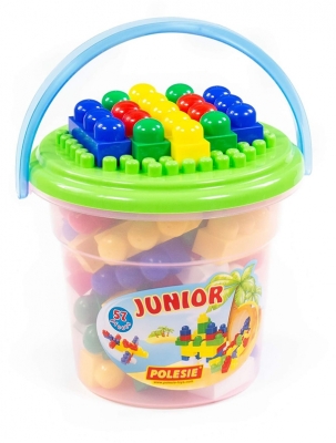 Cuburi constructii Junior , 57 piese/galetusa, Polesie 