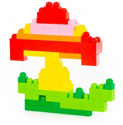 Cuburi constructii Jumbo 50595, 74 piese/ cutie, Polesie 