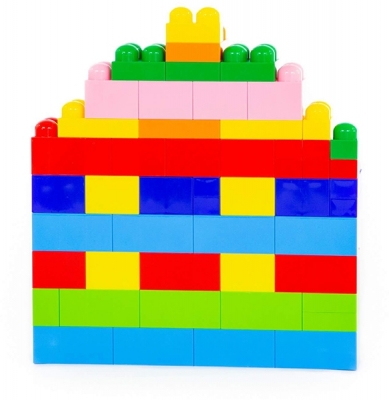 Cuburi constructii Jumbo 50595, 74 piese/ cutie, Polesie 