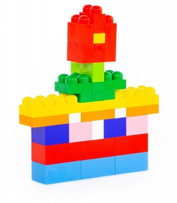 Cuburi constructii Jumbo 50595, 74 piese/ cutie, Polesie 