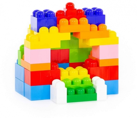 Cuburi constructii Jumbo 50595, 74 piese/ cutie, Polesie 