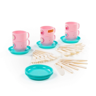 Set cescute si tacamuri 80349 Jiffy, 30 piese/set, Polesie 