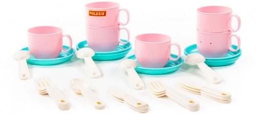 Set cescute si tacamuri 80349 Jiffy, 30 piese/set, Polesie 