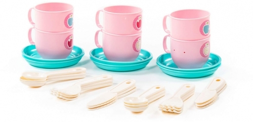 Set cescute si tacamuri 80349 Jiffy, 30 piese/set, Polesie 