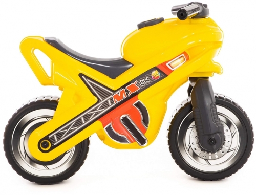 Motocicleta fara pedale 80578 MX-ON, culoare galben, Polesie