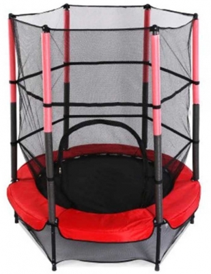 Trambulina cu plasa de protectie, metal + textil, 140 cm