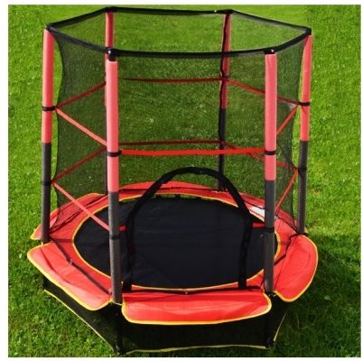 Trambulina cu plasa de protectie, metal + textil, 140 cm