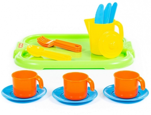 Set cescute ceai cu tavita si accesorii 3872 Polesie