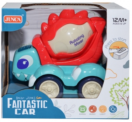 Jucarie Betoniera-Dinozaur cu muzica si lumina 