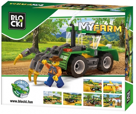 Joc constructie Tractor cu plug, Blocki