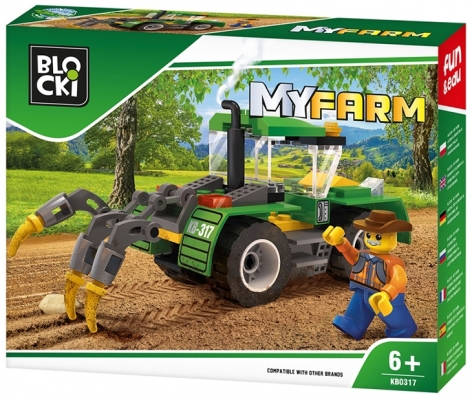 Joc constructie Tractor cu plug, Blocki