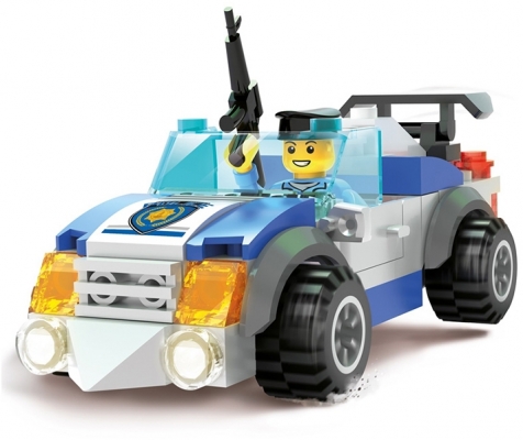 Joc constructie Masina de politie, 85 piese, Blocki 