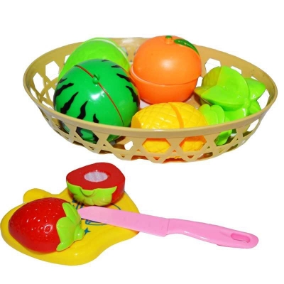Set de joaca Fructe/legume pretaiate cu tocator, 1 set/cos