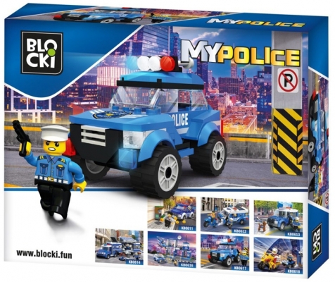 Joc constructie Masina de politie pentru patrulare, Blocki 