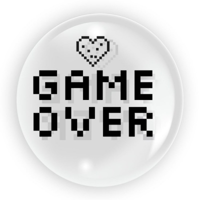 Balon transparent Game Over, 45 cm, Tuban 