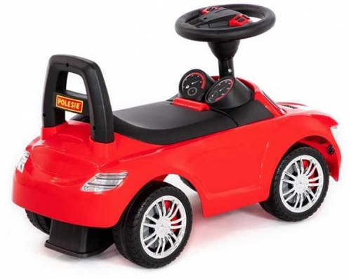 Masina Supercar fara pedale, rosie, 66 cm, Polesie