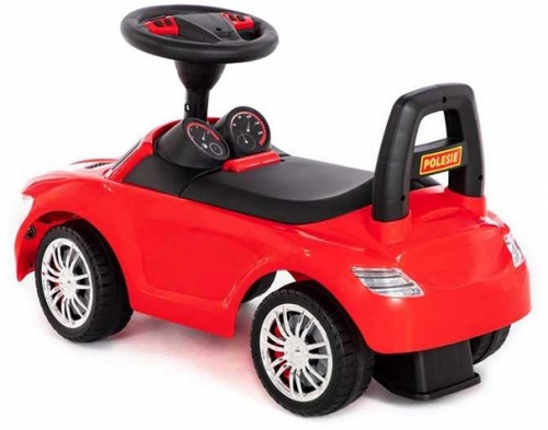 Masina Supercar fara pedale, rosie, 66 cm, Polesie