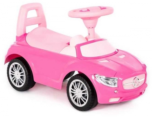 Masina Supercar fara pedale, roz, 66 cm, Polesie
