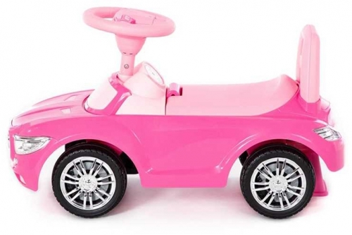 Masina Supercar fara pedale, roz, 66 cm, Polesie
