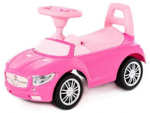 Masina Supercar fara pedale, roz, 66 cm, Polesie