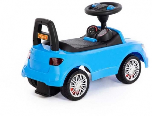 Masina Supercar fara pedale, albastra, 66 cm, Polesie