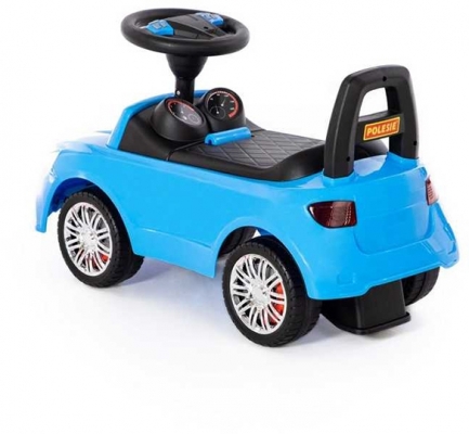 Masina Supercar fara pedale, albastra, 66 cm, Polesie