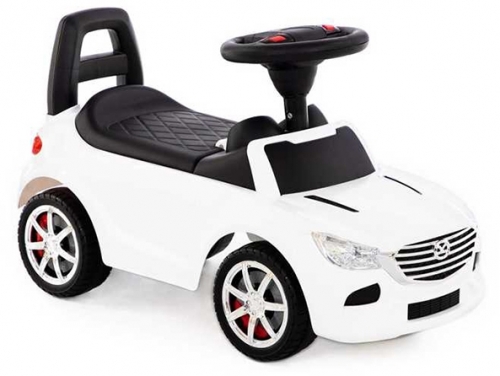 Masina Supercar fara pedale, alba, 66 cm, Polesie