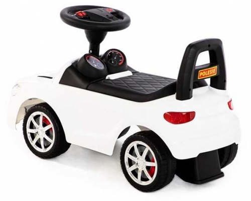 Masina Supercar fara pedale, alba, 66 cm, Polesie
