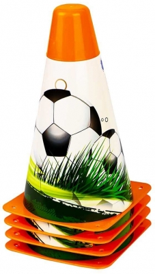 Set antrenament fotbal cu minge si 4 jaloane