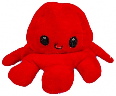 Jucarie reversibila din plus Caracatita, 20 cm, diverse culori