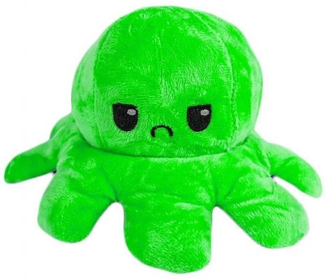 Jucarie reversibila din plus Caracatita, 20 cm, diverse culori