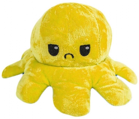 Jucarie reversibila din plus Caracatita, 20 cm, diverse culori